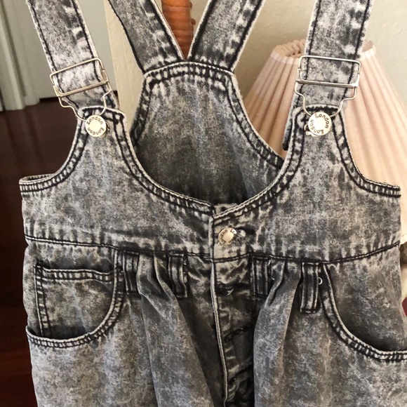 London Clothing Co. Denim Washed Black Overalls Size Medium - Picture 6 of 9
